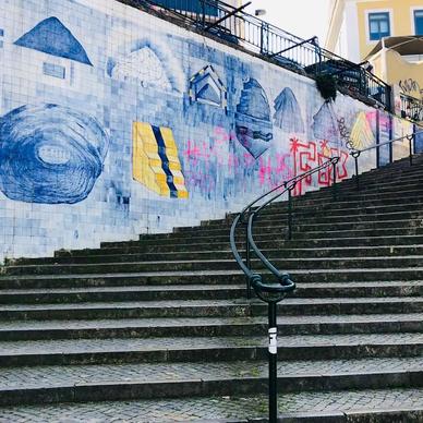 Lisbon,Portugal,tiles,stairs,azulejo,azulejoportugues