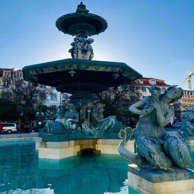 Lisbon,Lisboa,portugal,statue,rossio,rossiolisboa,fountain