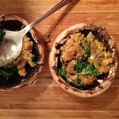 food,foodporn,mushroom,spinach,egg,dinner