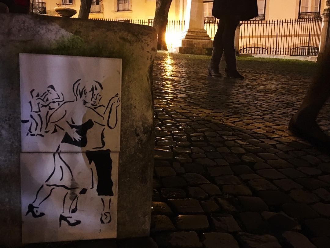 Dancing in the street.